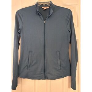 Tommy Bahama Active Womens‎ Blue Honeycomb Full Zip Jacket Thumbholes